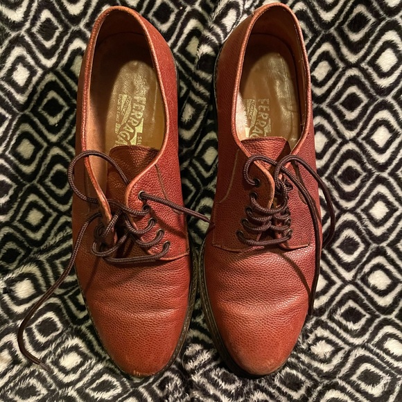 Salvatore Ferragamo Pebbled Leather Dress Shoes main image 8